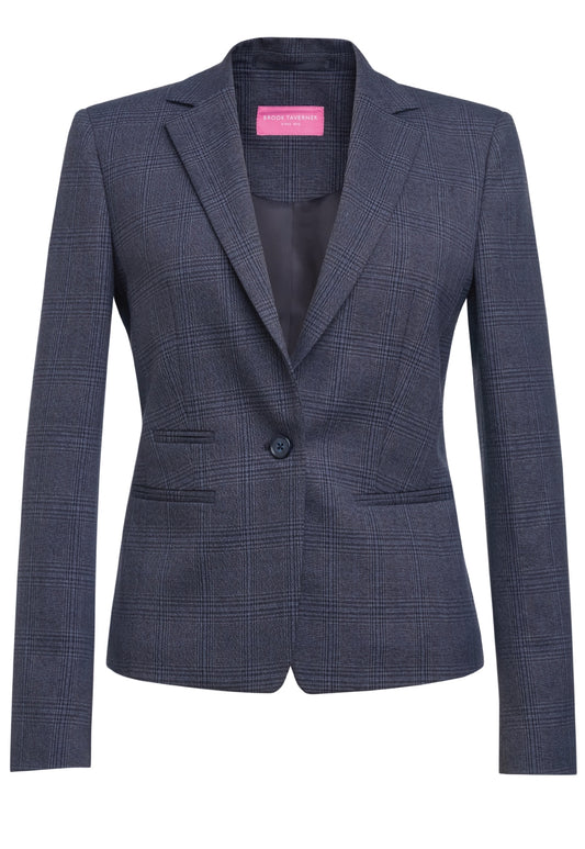 Alegra Slim Fit Jacket - Navy Check