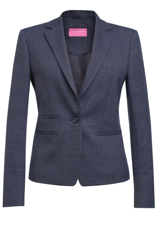 Alegra Slim Fit Jacket - Navy Check