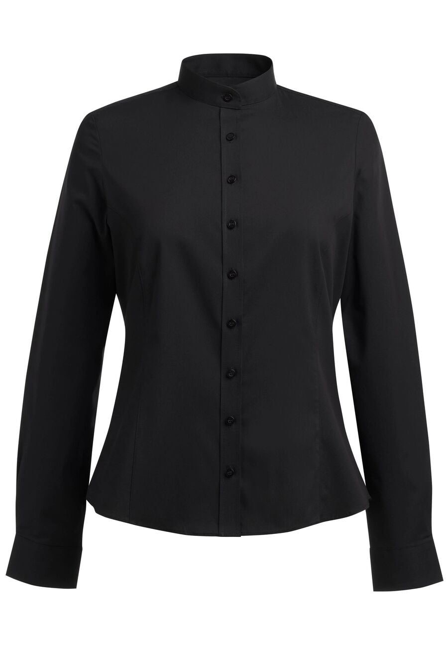 amelia ladies' l/s blouse - black