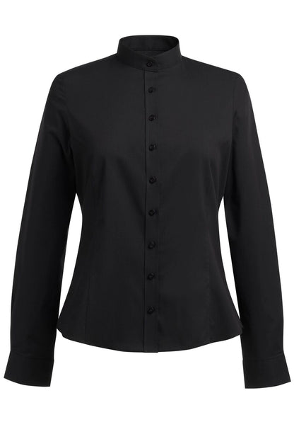 Amelia Ladies' L/S Blouse - Black