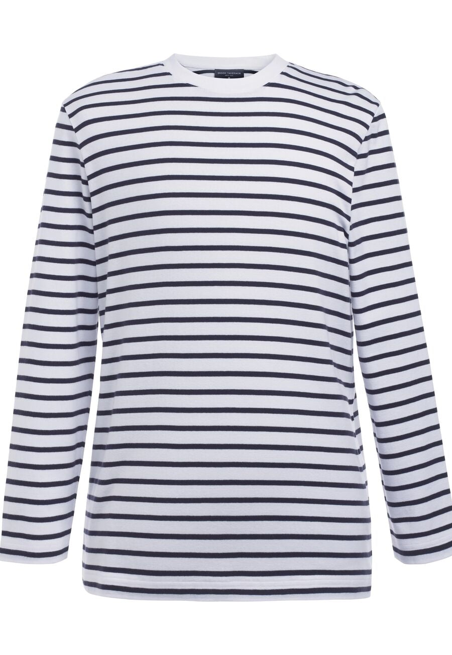 Amos Breton Top L/S - Navy/White