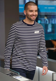 Amos Breton Top L/S - Navy/White