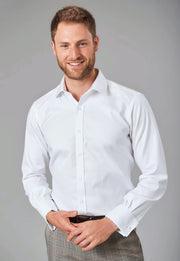 Andora Double Cuff Shirt - White H/B