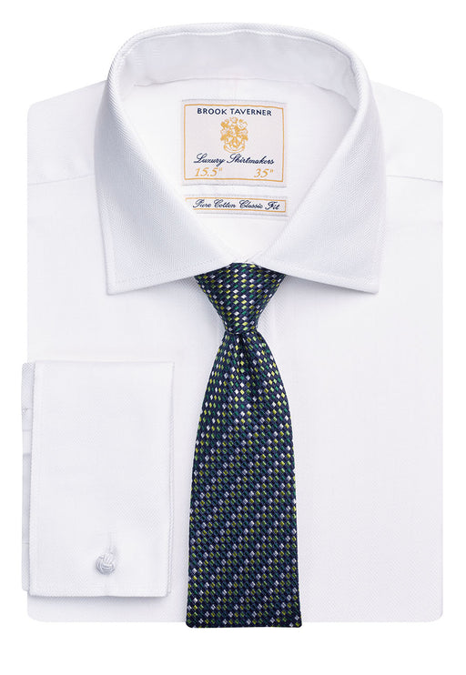 Andora Double Cuff Shirt - White H/B