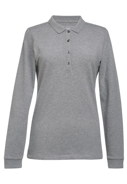Anna L/S Polo Shirt - Grey Marl