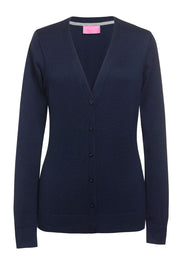 Augusta V Neck Cardigan - Silver