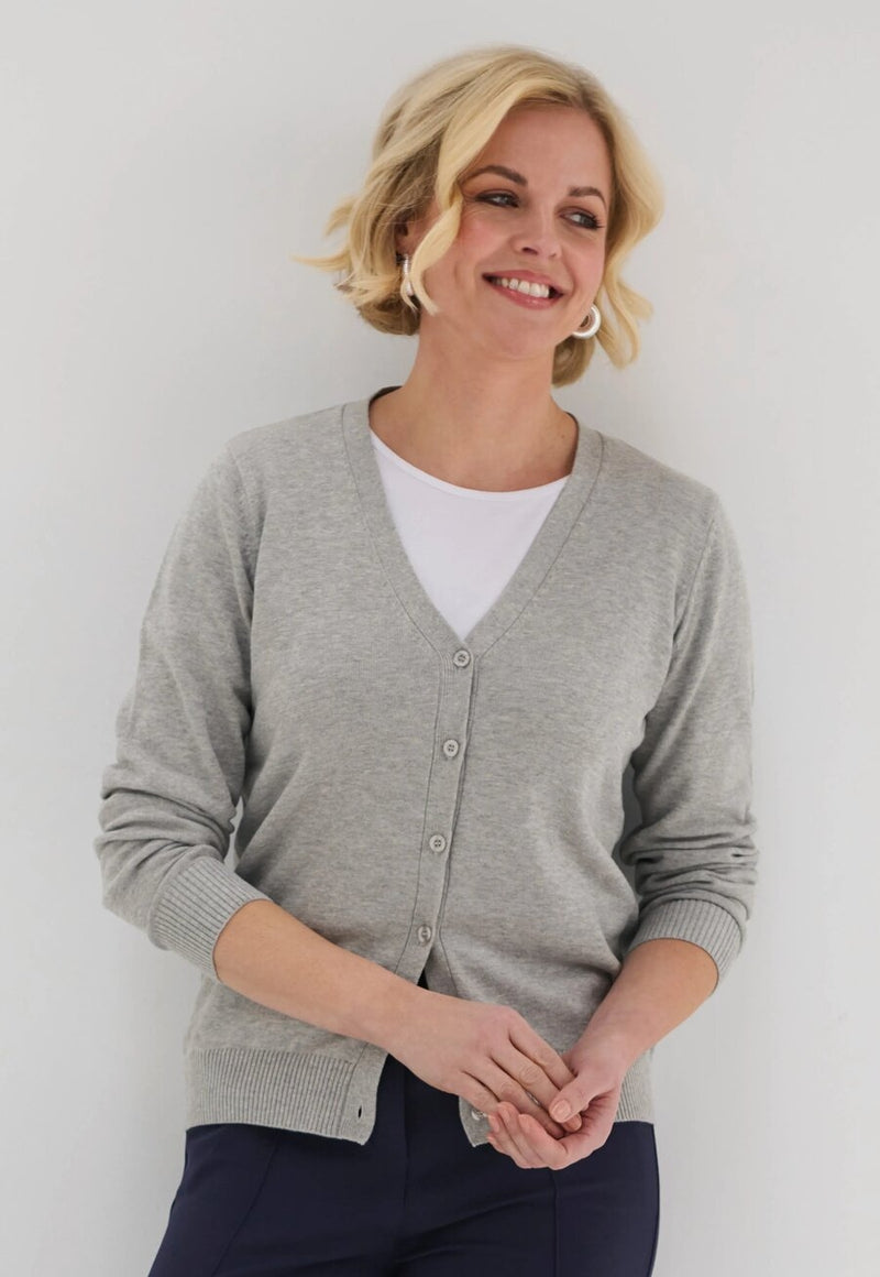 Augusta V Neck Cardigan - Navy