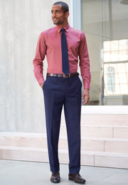 Avalino Tailored Fit Trouser - Navy Plain