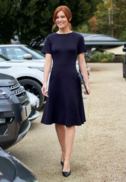 Belinda Skater Dress - Navy