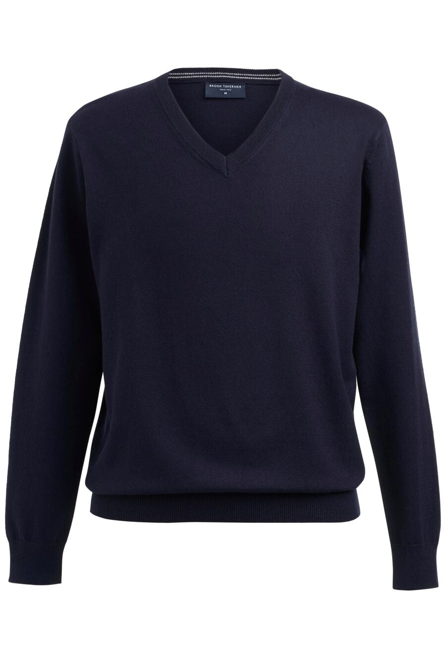new berlin v neck jumper - navy