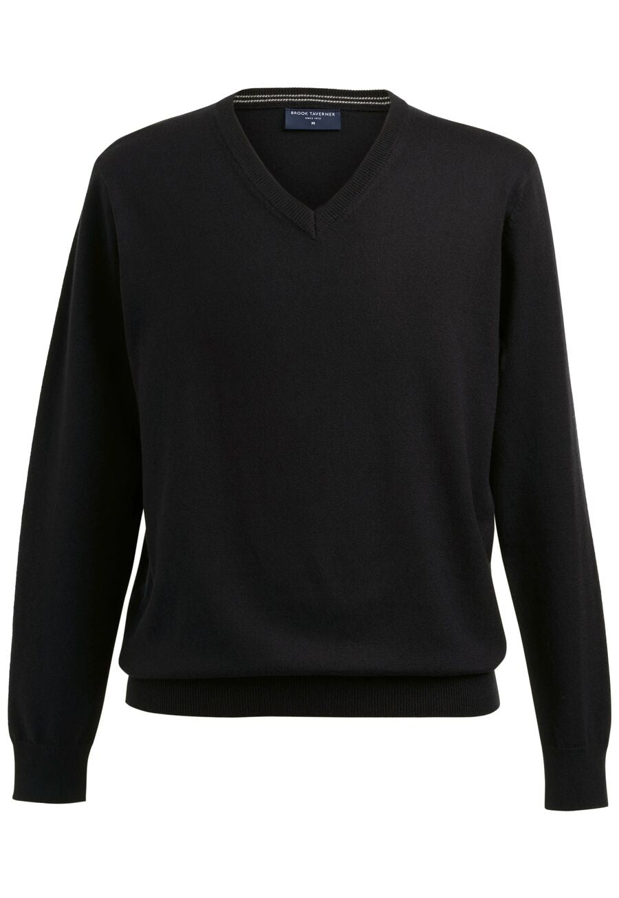 berlin v neck jumper - black