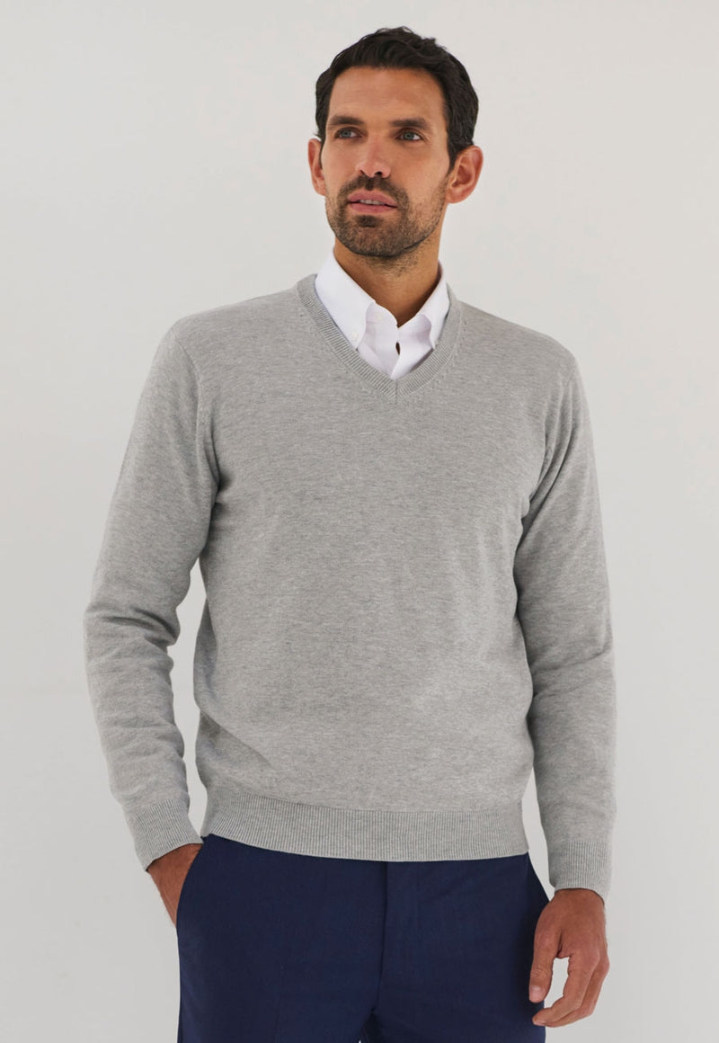 Boston V Neck Jumper - Navy