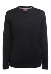 Boston V Neck Jumper - Black