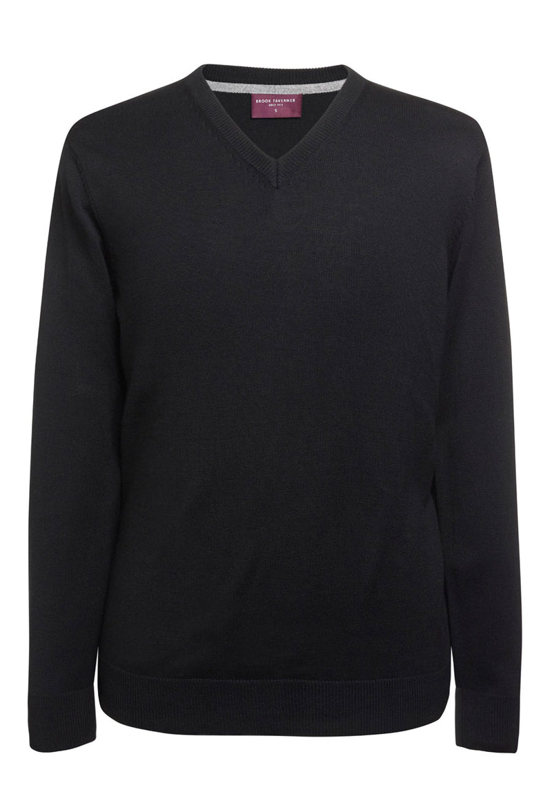 Boston V Neck Jumper - Black