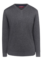 Boston V Neck Jumper - Charcoal