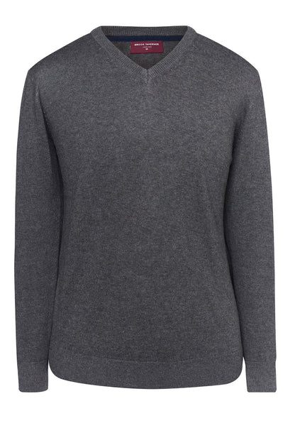 Boston V Neck Jumper - Charcoal