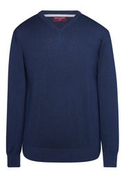Boston V Neck Jumper - Navy
