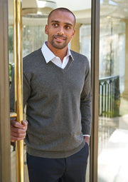 Boston V Neck Jumper - Navy