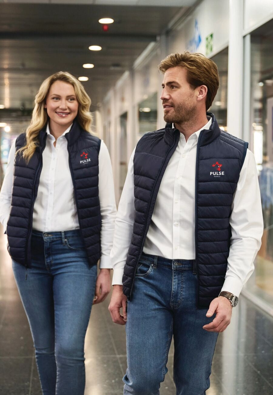 eugene padded gilet - black