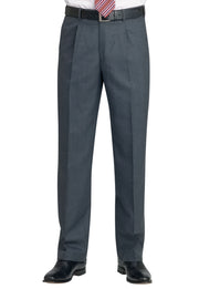 Branmarket Single Pleat Trs - Charcoal