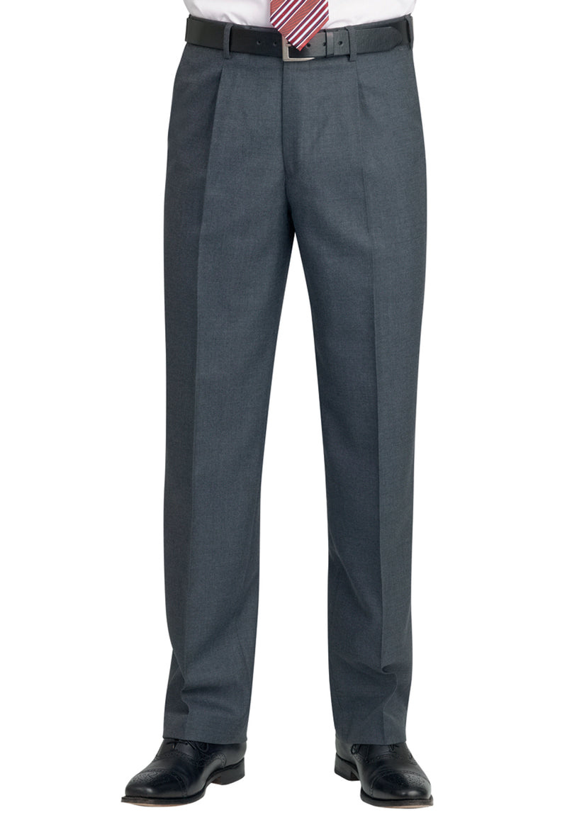 Branmarket Single Pleat Trs - Charcoal