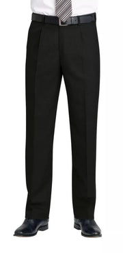 Branmarket Single Pleat Trs - Black