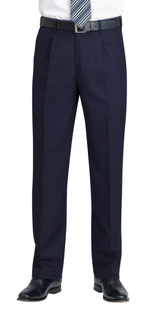 Branmarket Single Pleat Trs - Navy