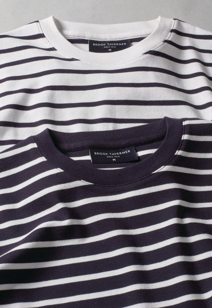 Edmund Breton Top S/S - Navy/White