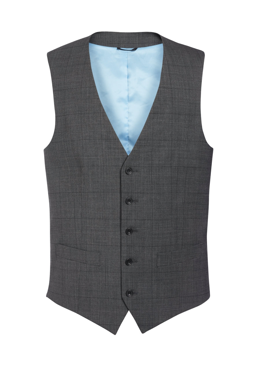 busso waistcoat - grey check