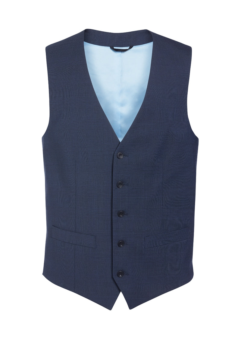 Busso Waistcoat - Navy Check