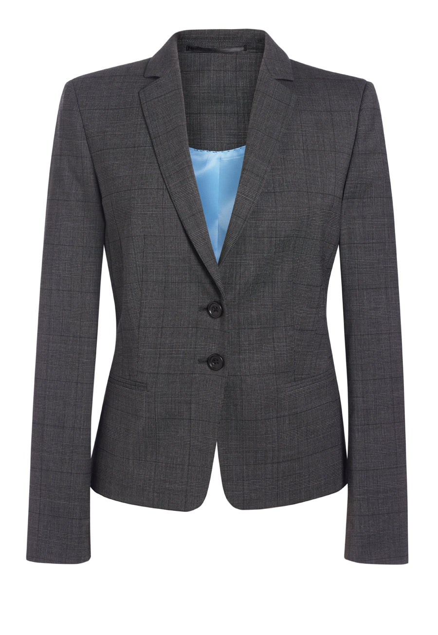 calvi slim fit jacket - grey check
