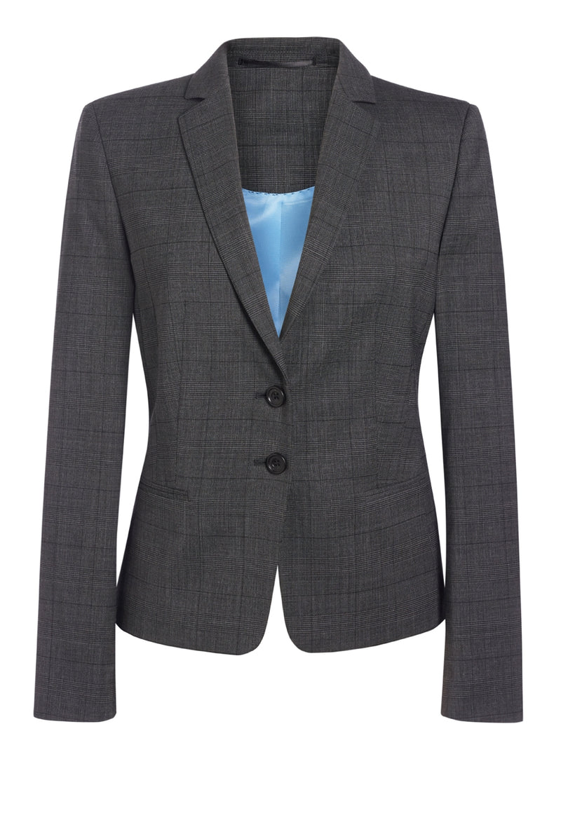 Calvi Slim Fit Jacket - Grey Check