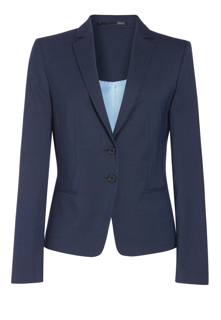 calvi slim fit jacket - navy check