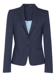 Calvi Slim Fit Jacket - Navy Check