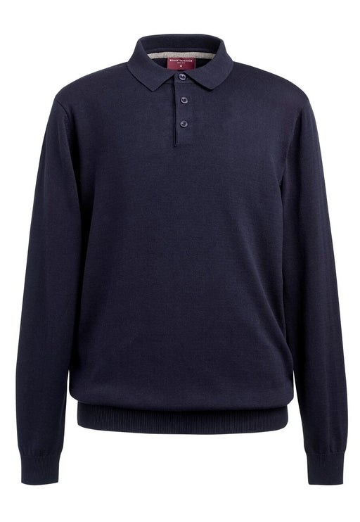 Casper L/S Knit Polo Shirt - Navy
