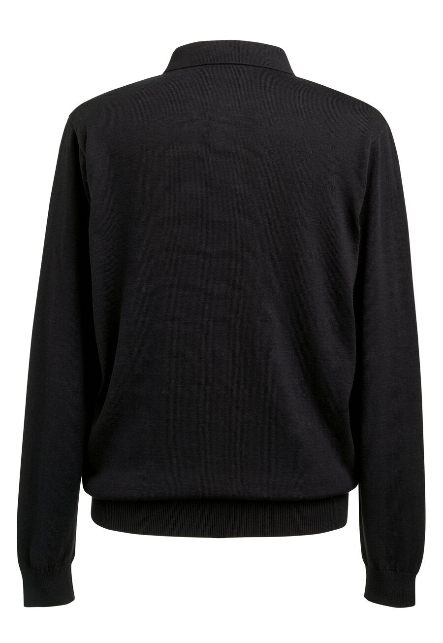 Casper L/S Knit Polo Shirt - Navy