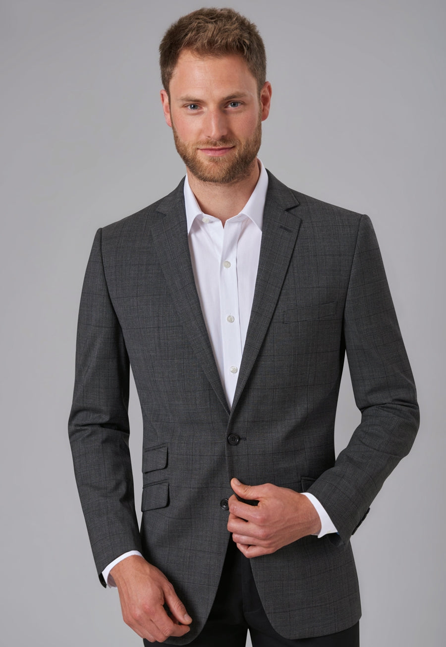cassino slim fit jacket - navy check