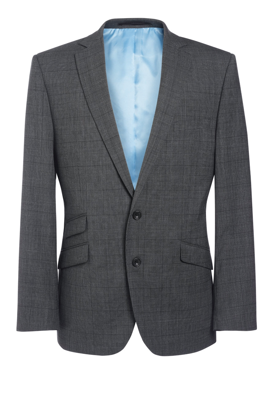 cassino slim fit jacket - grey check