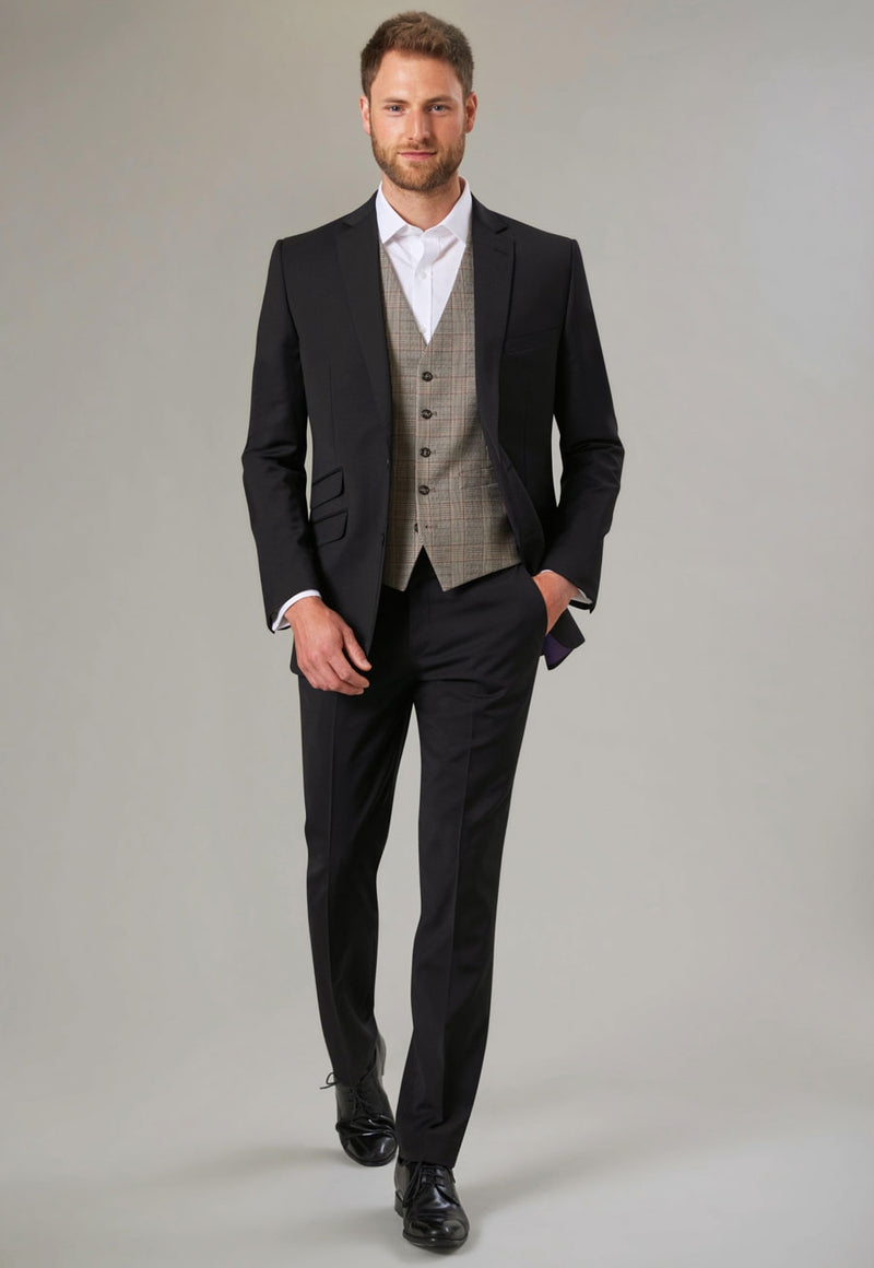 Cassino Slim Fit Trouser - Navy Plain