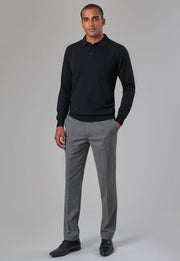 Cassino Slim Fit Trouser - Navy Plain