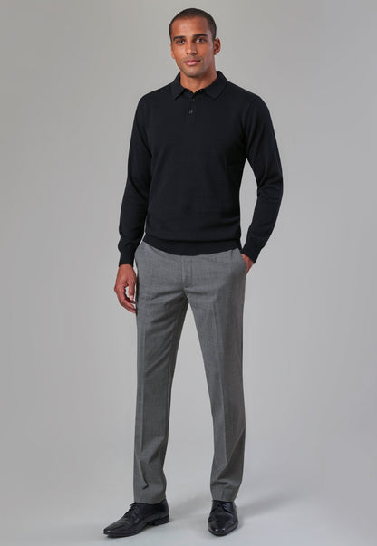Cassino Slim Fit Trouser - Navy Plain