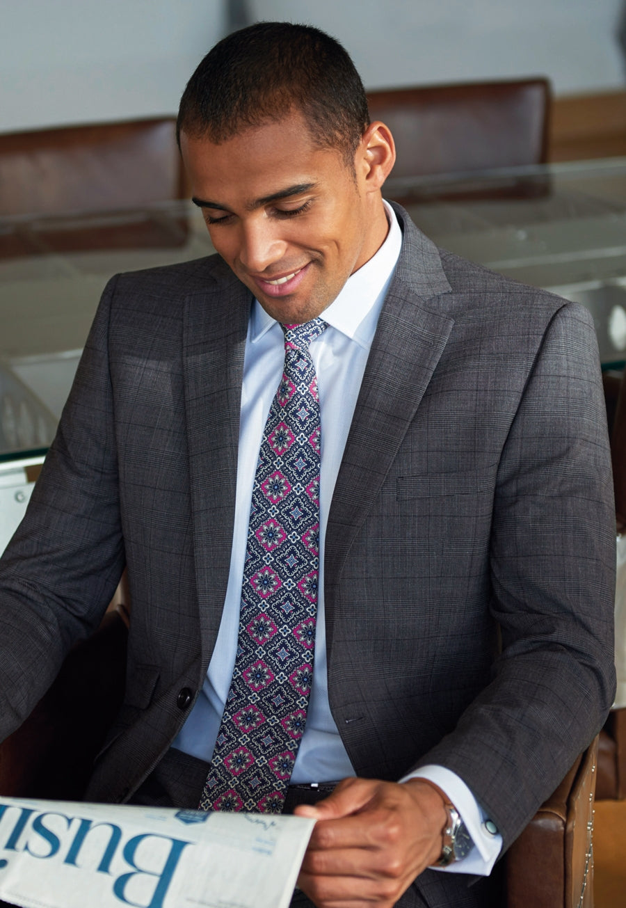 Cassino slim fit jacket - Navy Check