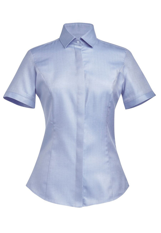 Chianti Ladies' S/S Blouse - Blue H/B