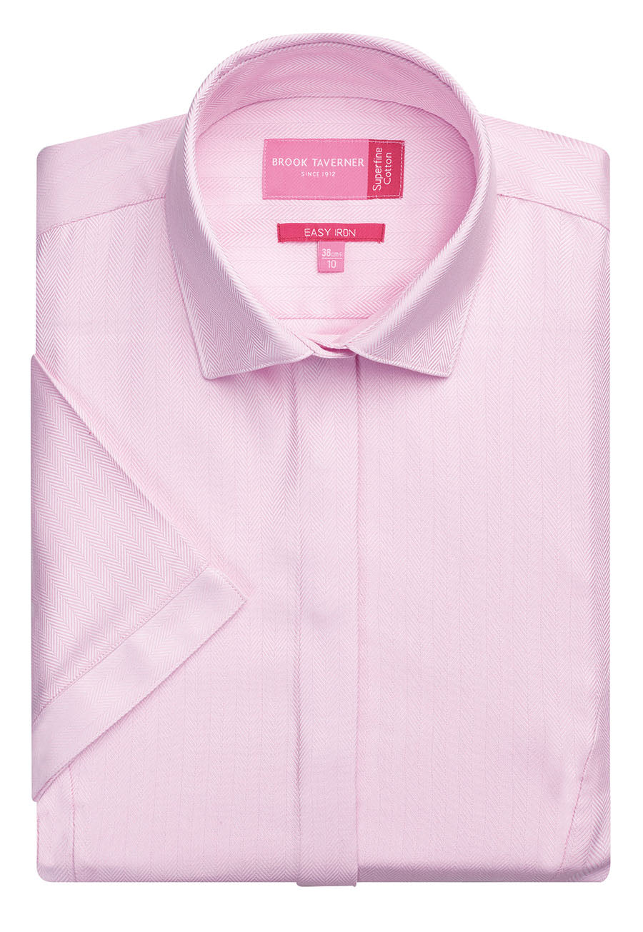 chianti ladies' s/s blouse - pink h/b