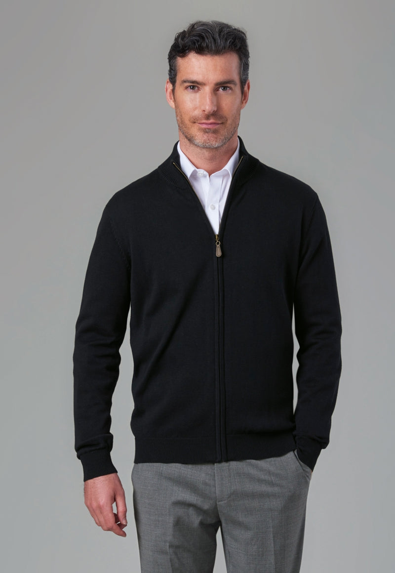 Columbus Zip Cardigan - Navy