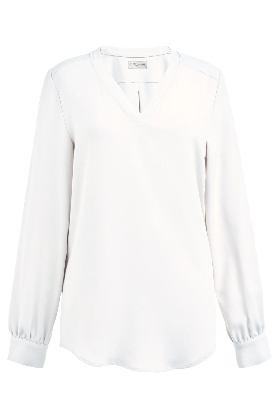 Como L/S Crepe Blouse - Sky Blue