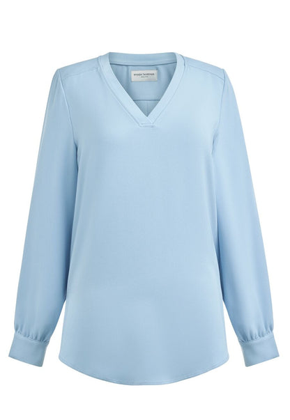 Como L/S Crepe Blouse - Sky Blue