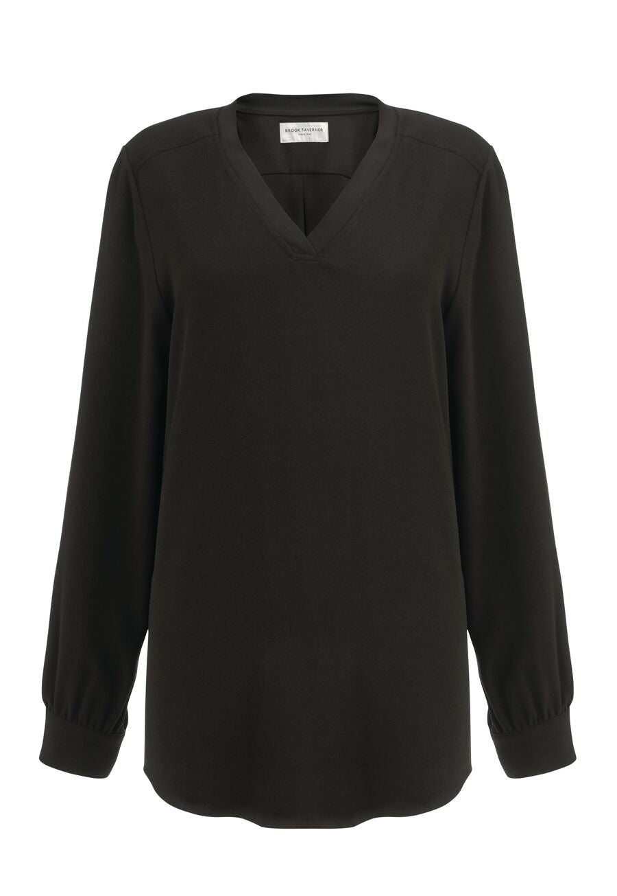 Como L/S Crepe Blouse - Sky Blue