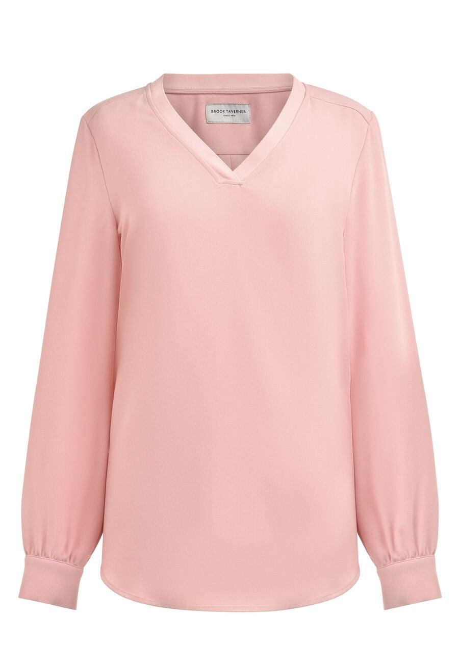 como l/s crepe blouse - sky blue