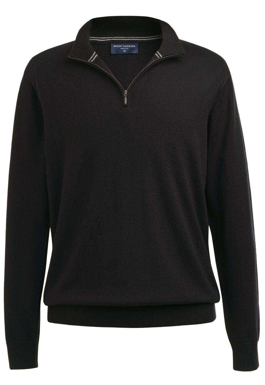 copenhagen 1/4 zip jumper - black